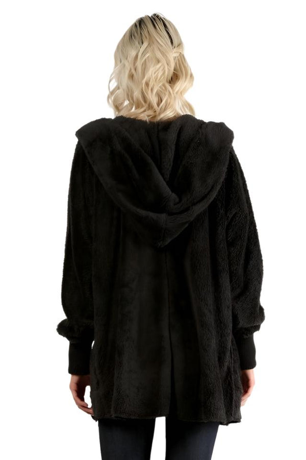 Free press hooded fuzzy cardigan best sale