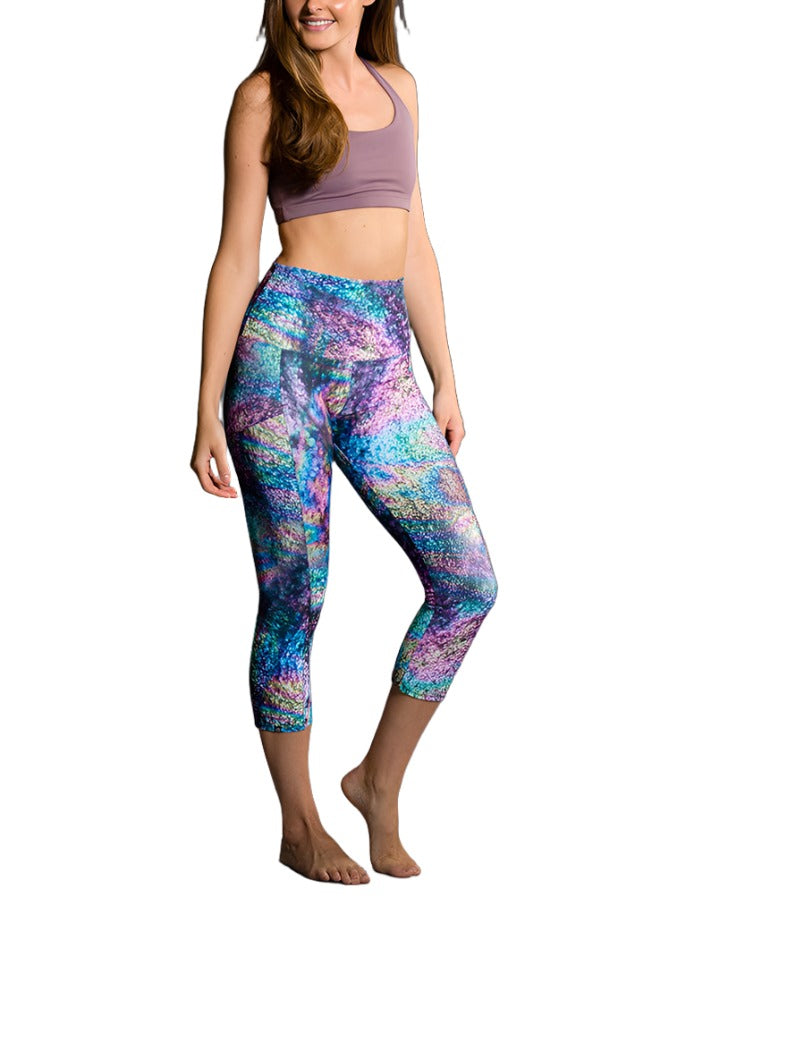 Onzie Hot Yoga High Rise Stunner Capri 2011 - Urban Rain - front view