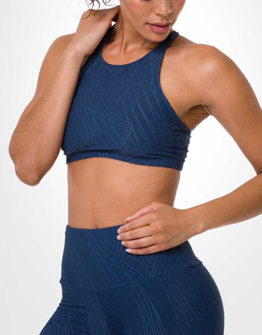 Onzie Flow Heart Bra 3082 Selenite - Wise Wolf Selenite - front view