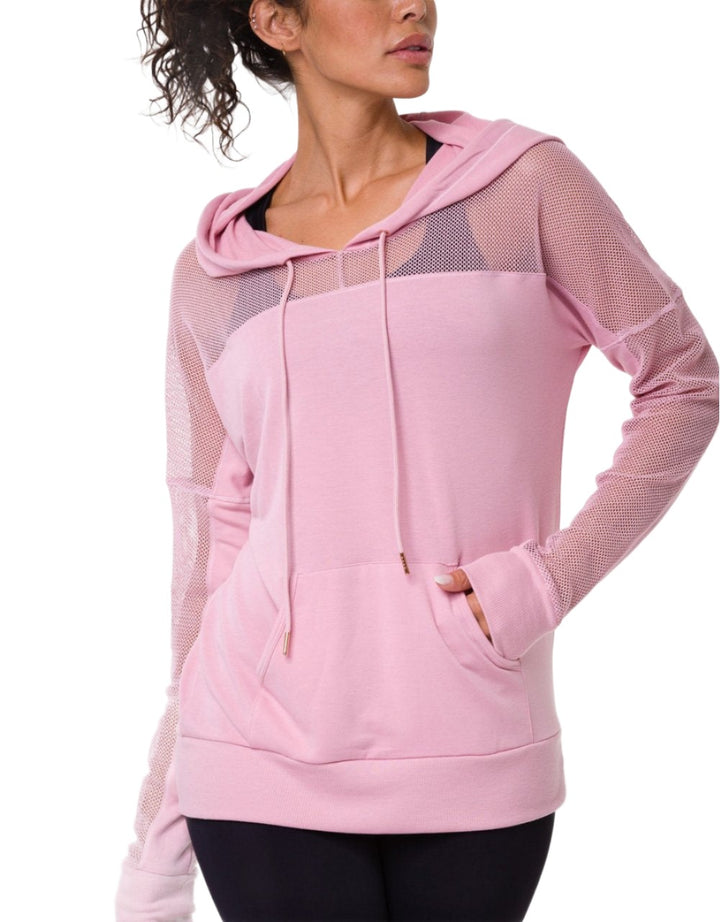 Onzie Flow Mesh Long Sleeve Hoodie 623 - front view