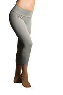 Onzie Hot Yoga Capri 202 -  Stone Fishnet - Side View