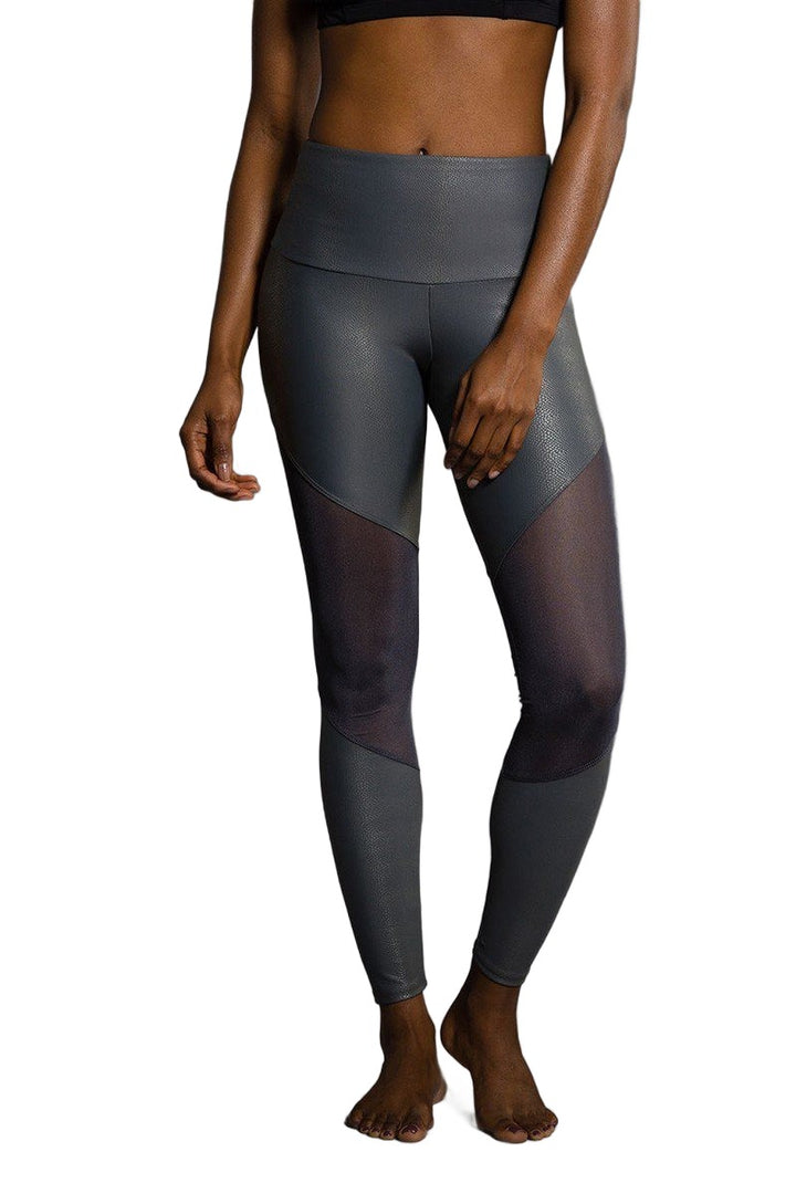 Onzie High Rise Track Legging 2046 - Slate Venom - front view