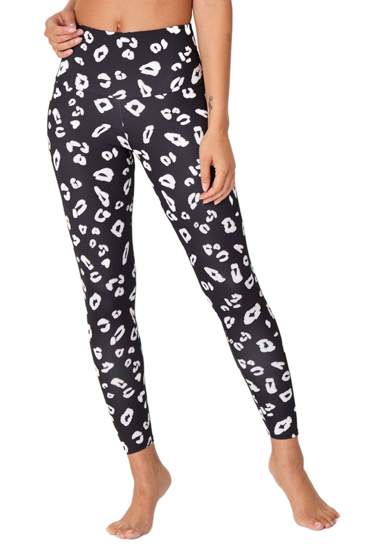 Onzie Flow Highrise Basic Midi 2029 - Black White Leopard
