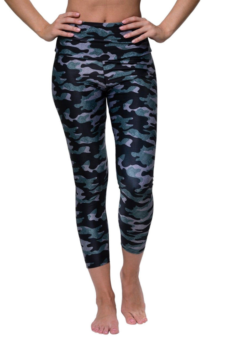 Onzie Flow Highrise Basic Midi 2029 - Distressed Camo - front view