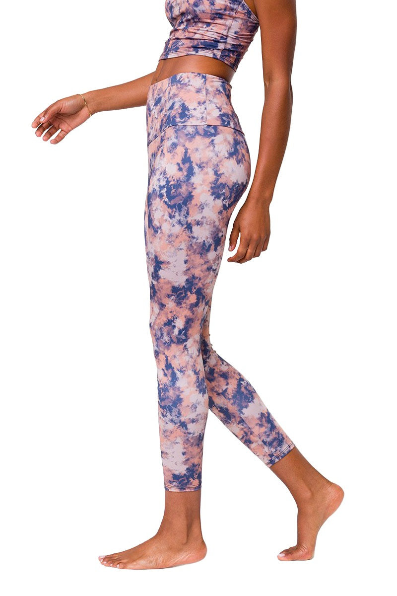 Onzie Flow Highrise Basic Midi 2029 - Earth Tie Dye - Side View