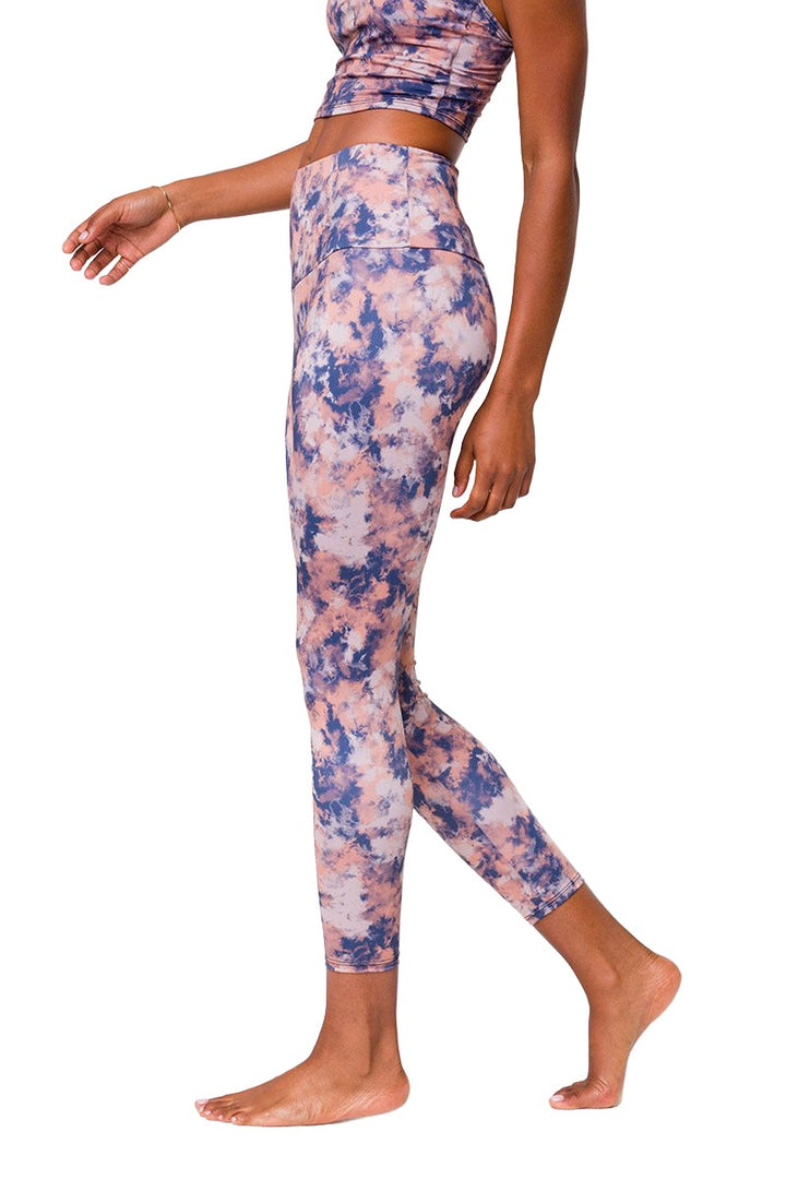 Onzie Flow Highrise Basic Midi 2029 - Earth Tie Dye - Side View