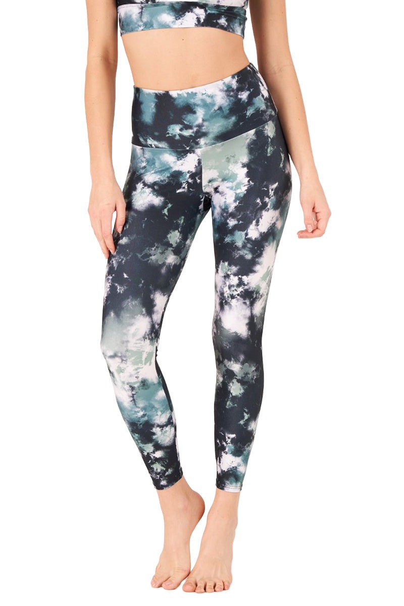 Onzie Flow Highrise Basic Midi 2029 - Evergreen Tie Dye - Front View