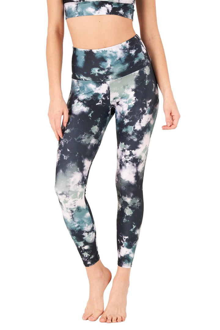 Onzie Flow Highrise Basic Midi 2029 - Evergreen Tie Dye - Front View