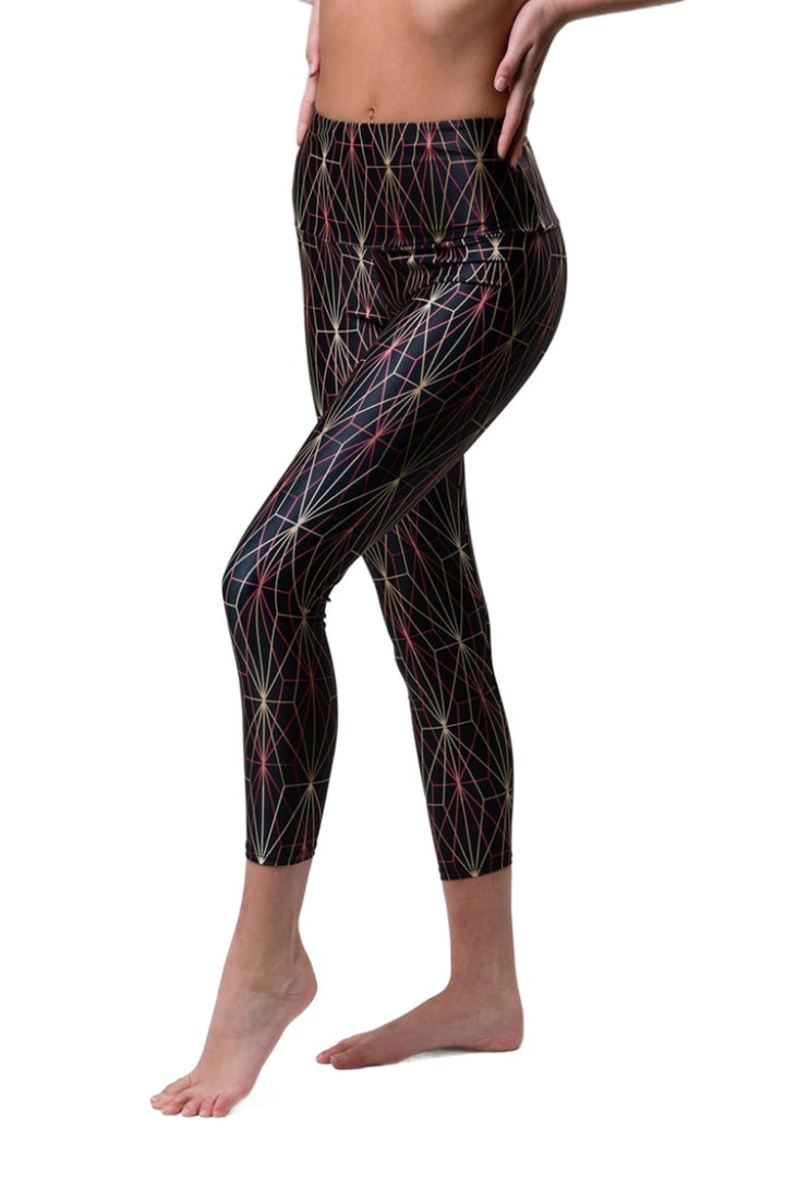 Onzie Flow Highrise Basic Midi 2029 - Golden Matrix - front view