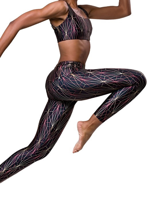 Onzie Flow Highrise Basic Midi 2029 - Golden Matrix - side view