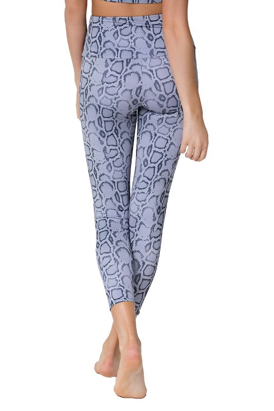 Onzie Flow Highrise Basic Midi 2029 - Lavender Cobra - rear view