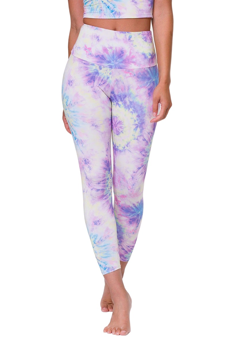 Onzie Flow Highrise Basic Midi 2029 - Neon Tie Dye - Front View