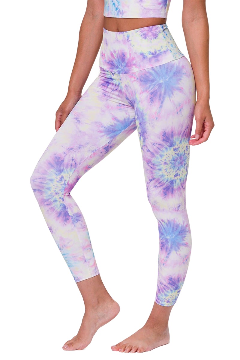 Onzie Flow Highrise Basic Midi 2029 - Neon Tie Dye - Side View