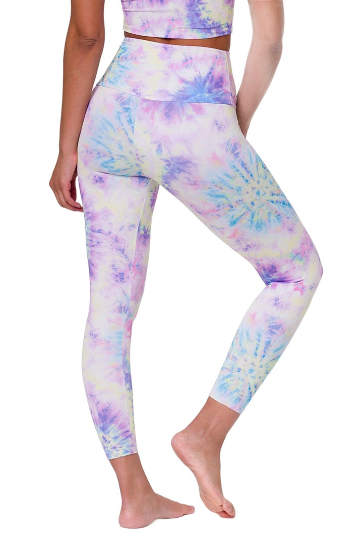 Onzie Flow Highrise Basic Midi 2029 - Neon Tie Dye - Back View