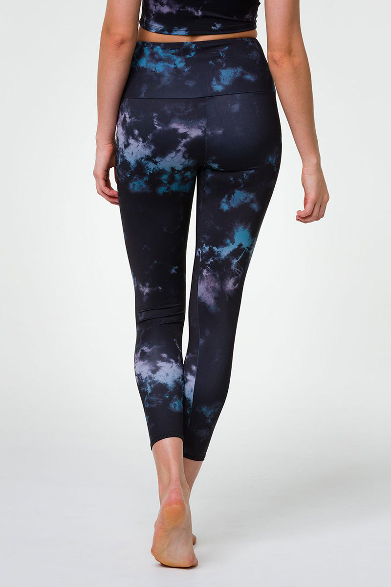 Onzie, Pants & Jumpsuits, Onzie Workout Leggings Black Blue Purple Mesh  Floral
