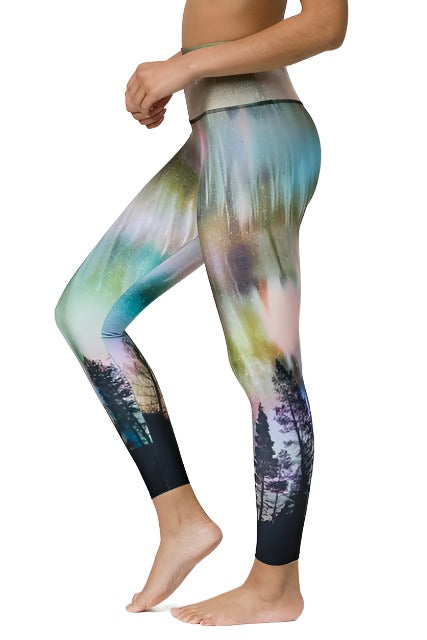 Onzie Flow Highrise Basic Midi - Northern Lights - Side View