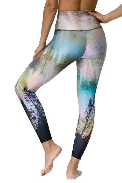 Onzie Flow Highrise Basic Midi - Northern Lights - Back View