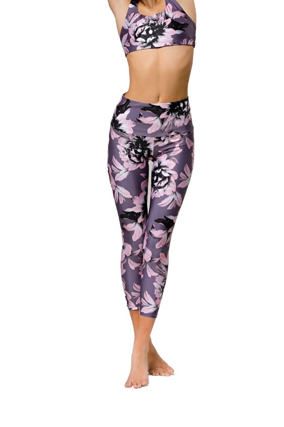 Final Sale Onzie Flow Highrise Basic Capri 2029 - peony - front alt view 1