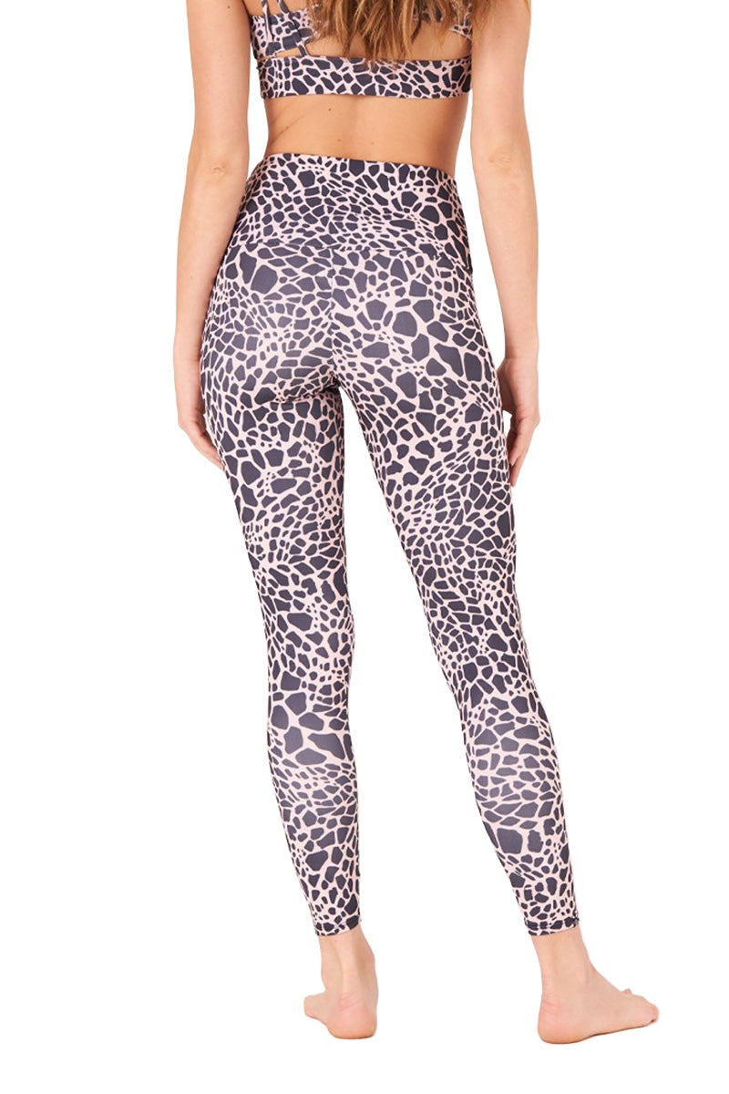 Onzie Flow Highrise Basic Midi 2029 - Rose Giraffe - Back View