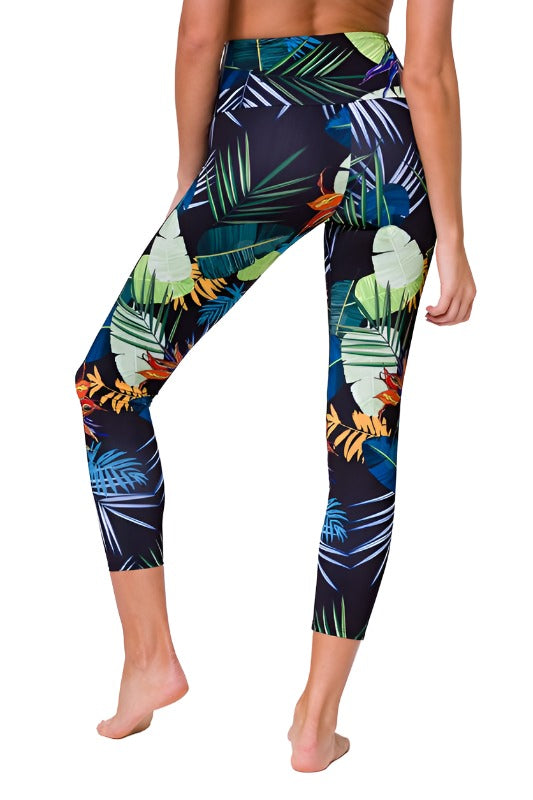 Onzie Flow Highrise Basic Midi 2029 - Rain Forest - rear view