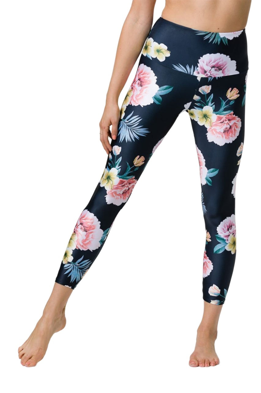 Onzie Flow Highrise Basic Midi 2029 - Secret Garden - front view