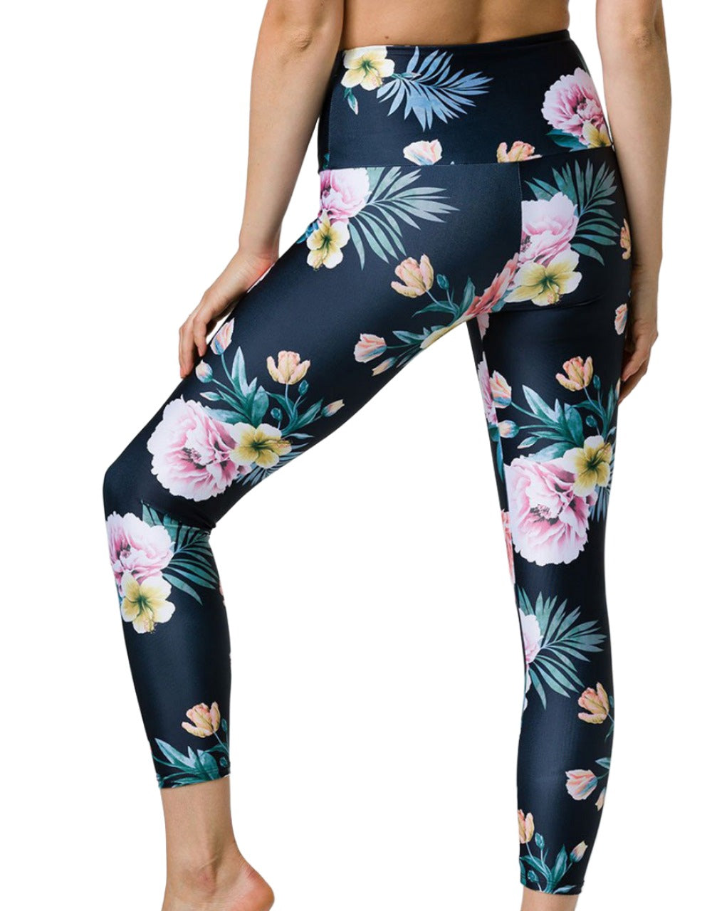 Onzie Flow Highrise Basic Midi 2029 - Secret Garden - rear view