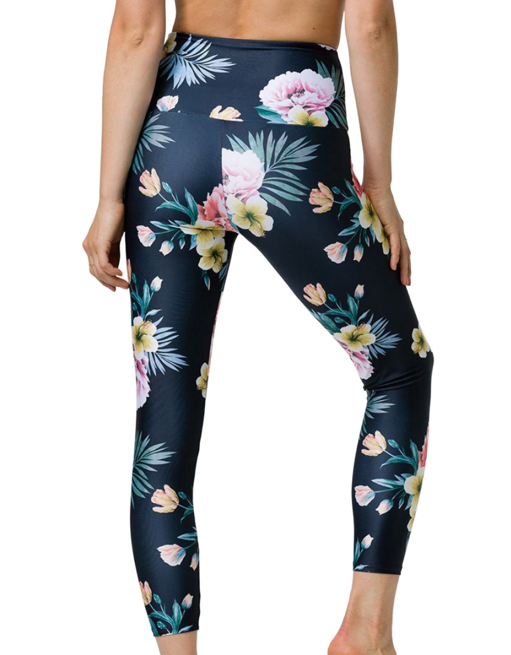 Onzie Flow Highrise Basic Midi 2029 - Secret Garden - rear alt view