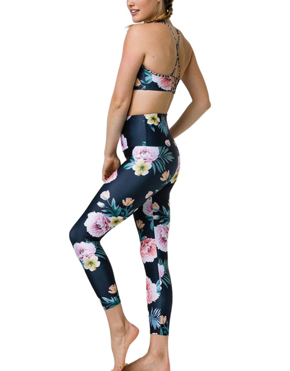 Onzie Flow Highrise Basic Midi 2029 - Secret Garden - side view
