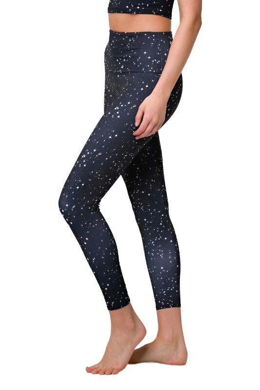Onzie Flow Highrise Basic Midi 2029 - Starry Night - side view