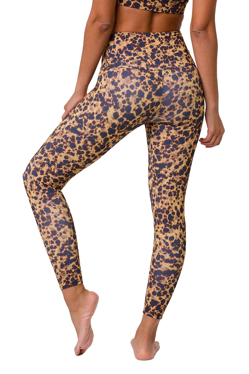 Onzie Flow Highrise Basic Midi 2029 7/8 legging  - Tortoise - rear view 