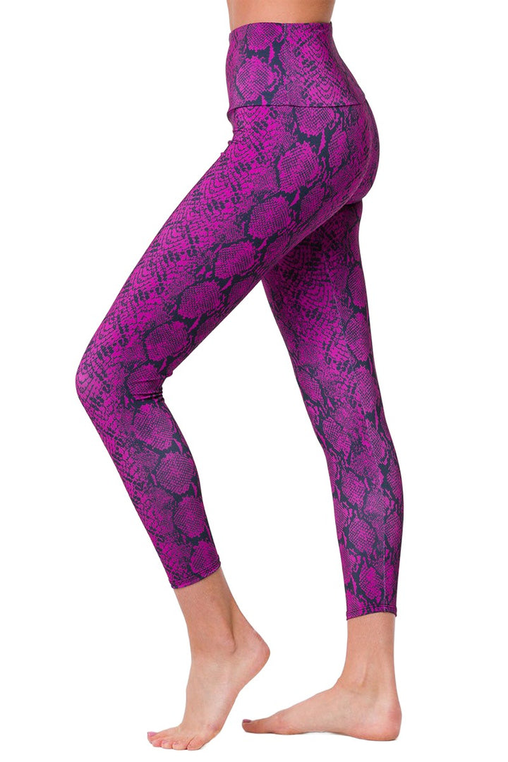 Onzie Flow Highrise Basic Midi 2029 -  Ultra Violet Snake  - side view