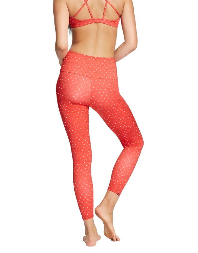 Onzie Flow Highrise Basic Midi 2029 - Red hot - rear view