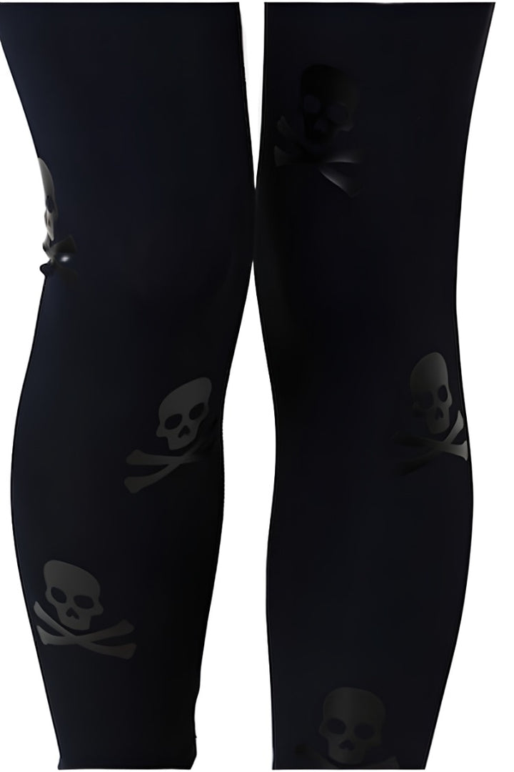 Onzie Flow Highrise Basic Midi 2029 - Black Skull - close view