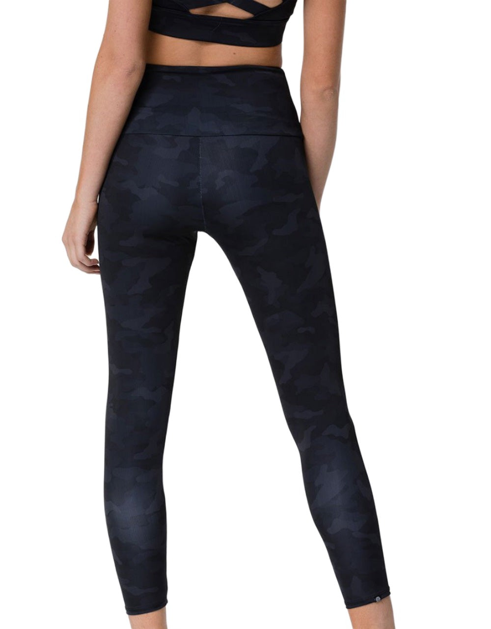 Onzie Flow Highrise Basic Midi 2029 7/8 legging - Dark Tie Dye - rear alt view