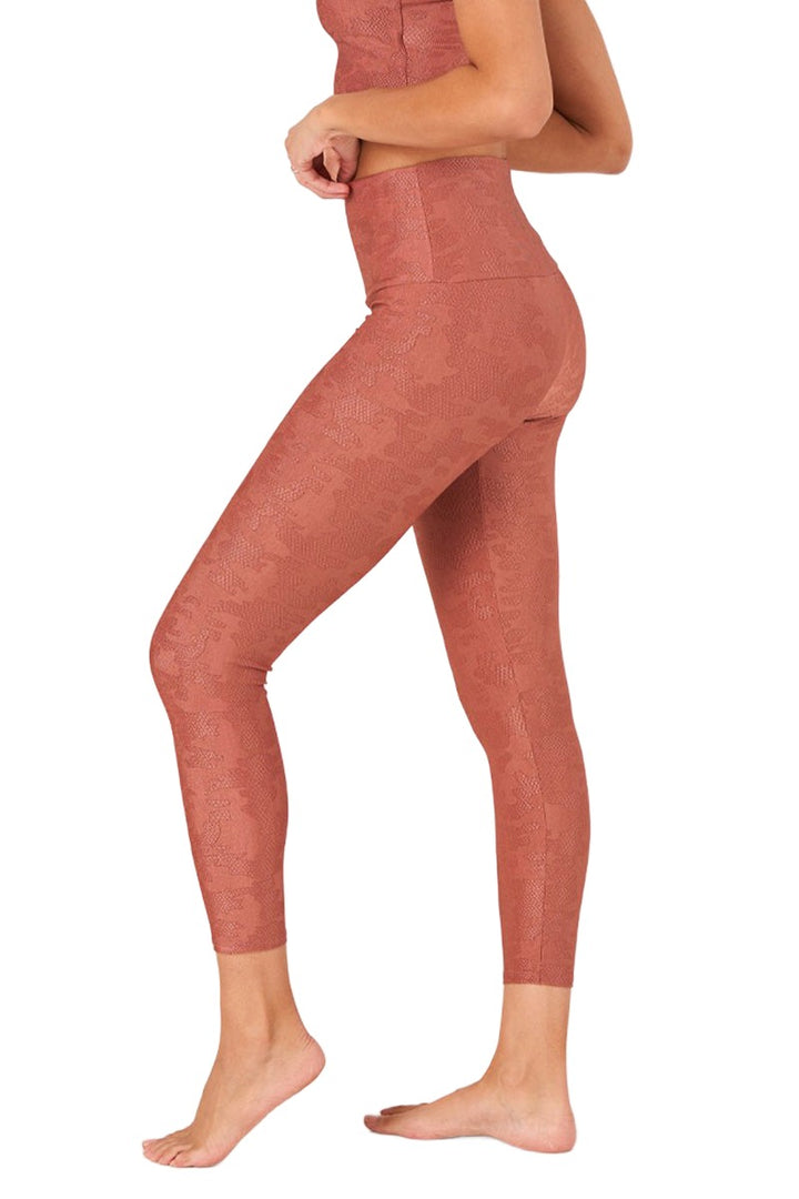 Onzie Flow Highrise Basic Midi 2029 Jacquard - Bronze Camo