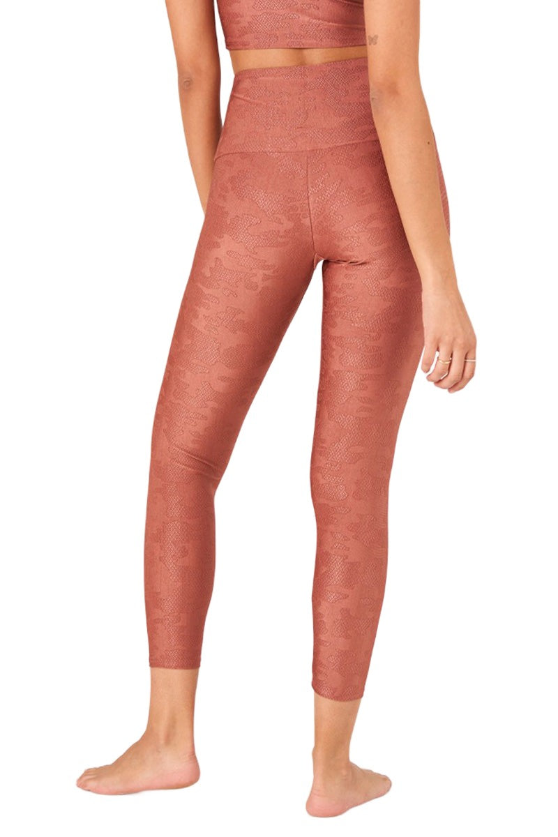 Onzie Flow Highrise Basic Midi 2029 Jacquard - Bronze Camo - Back View