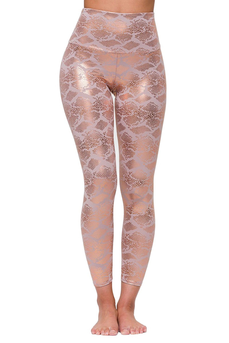 Onzie Flow Highrise Basic Midi 2029 Foil - Bashful Snake - front view