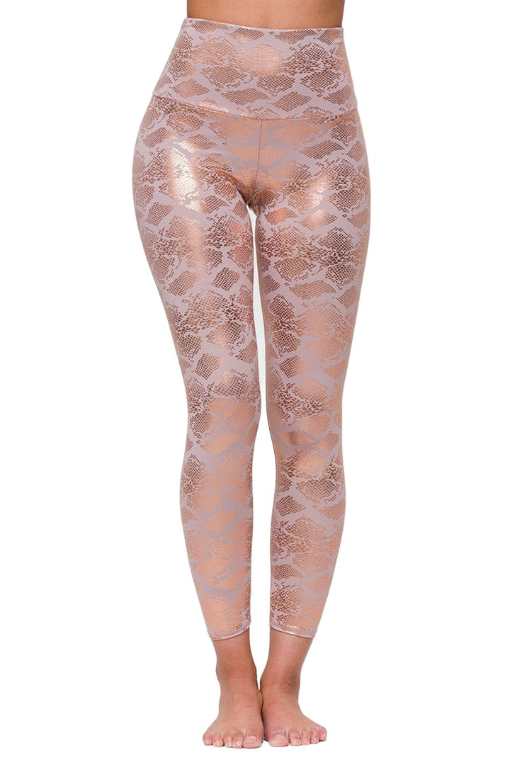 Onzie Flow Highrise Basic Midi 2029 Foil - Bashful Snake - front view