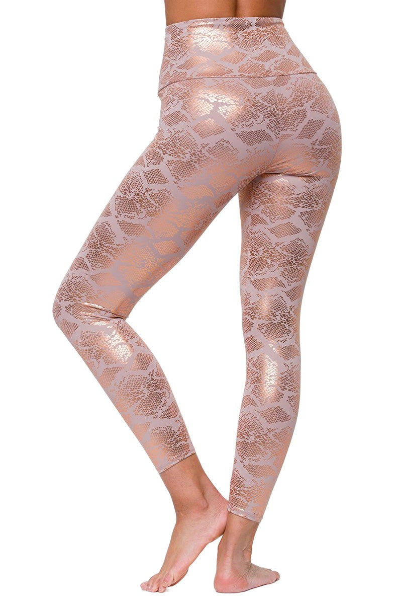 Onzie Flow Highrise Basic Midi 2029 Foil - Bashful Snake - rear view