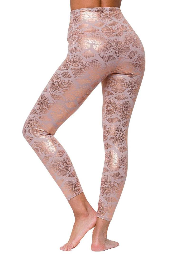 Onzie Flow Highrise Basic Midi 2029 Foil - Bashful Snake - rear view