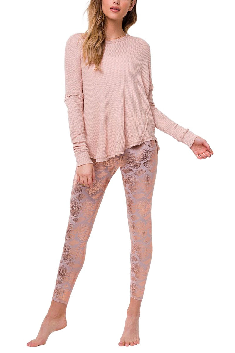 Onzie Flow Highrise Basic Midi 2029 Foil - Bashful Snake - front alt view