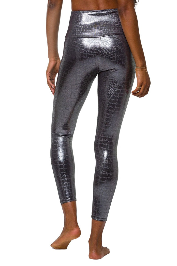 Onzie Flow Highrise Basic Midi 2029 Foil - Mercury - rear view