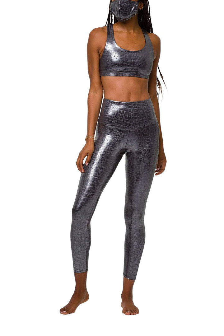 Onzie Flow Highrise Basic Midi 2029 Foil - Mercury - front alt view