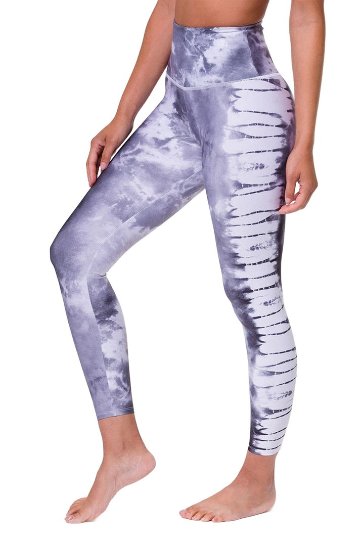 Onzie Flow Highrise Basic Midi 2029 7/8 legging - Light Grey Tie Dye - side view