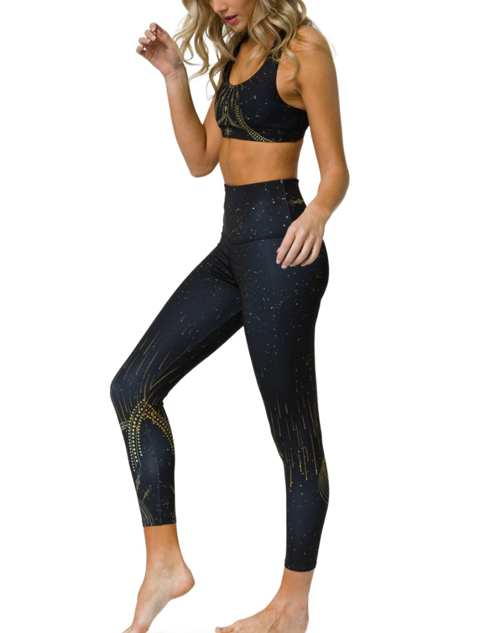 Onzie Flow Highrise Basic Midi 2029 - Gold Solstice - side alt view 1