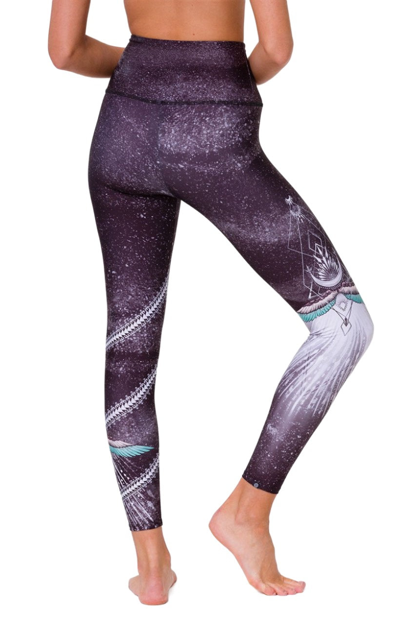 Onzie Flow Highrise Basic Midi 2029 7/8 legging - Rose Leopard - rear view