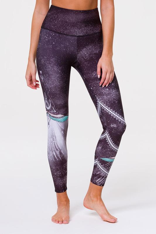 Onzie Flow Highrise Basic Midi 2029 7/8 legging - Rose Leopard - front view