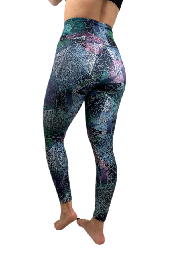 Onzie Flow Highrise Basic Midi 2029 7/8 legging  - Mathematics - rear view 