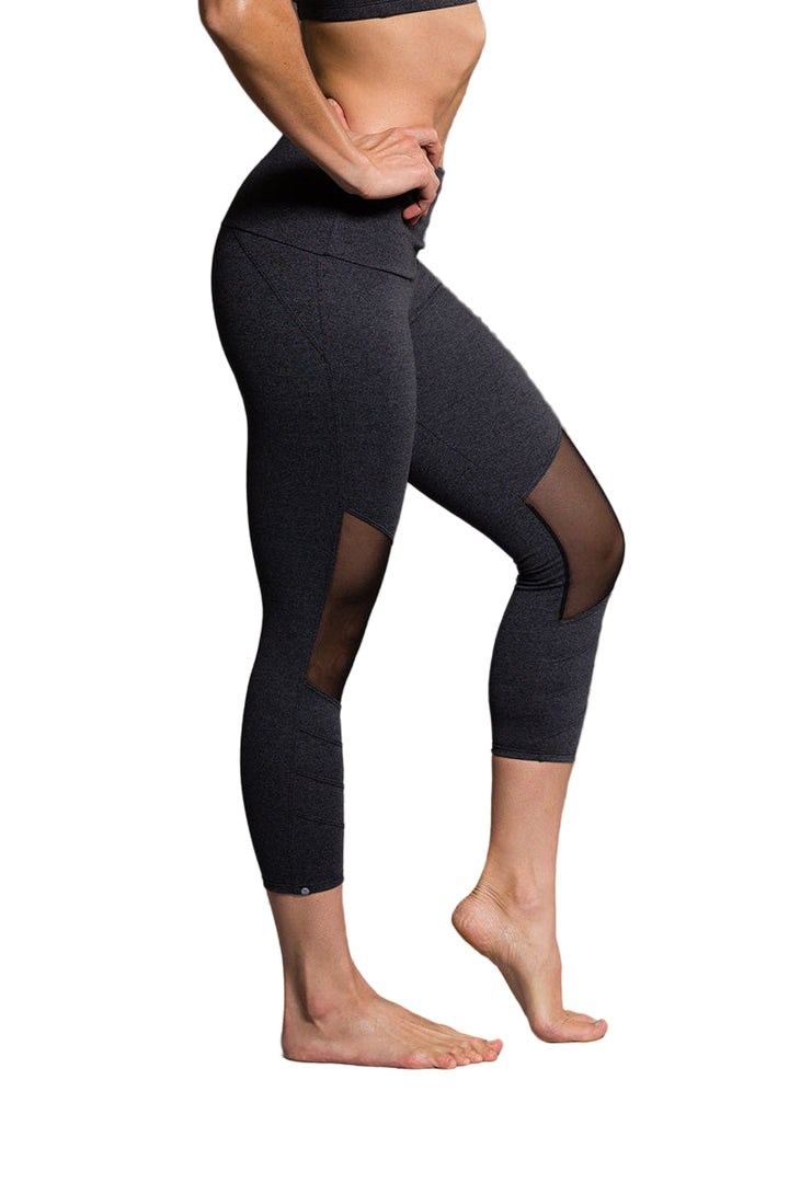 Onzie Flow Moto Midi Legging 2035 - Slate Grey - side view
