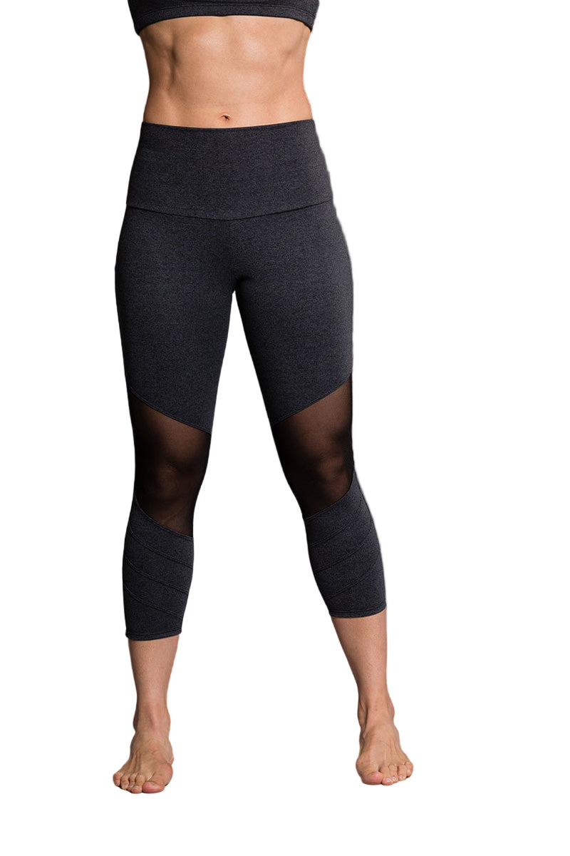 Onzie Flow Moto Midi Legging 2035 - Slate Grey - front view